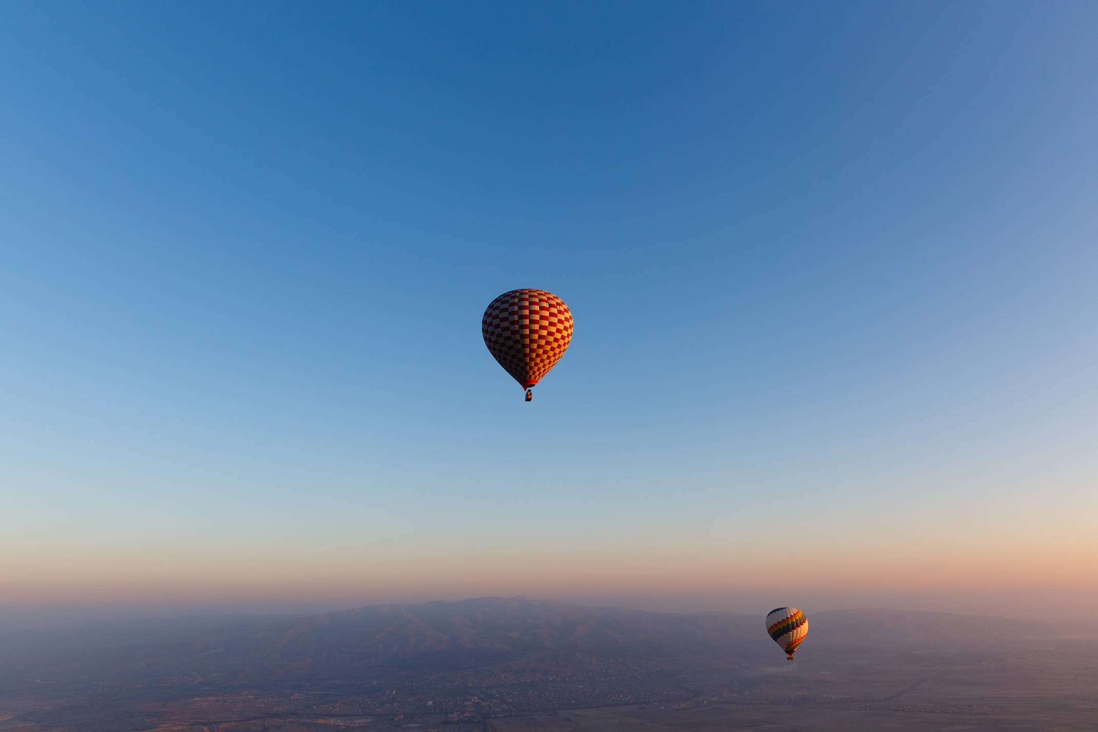 Hot air balloon flight